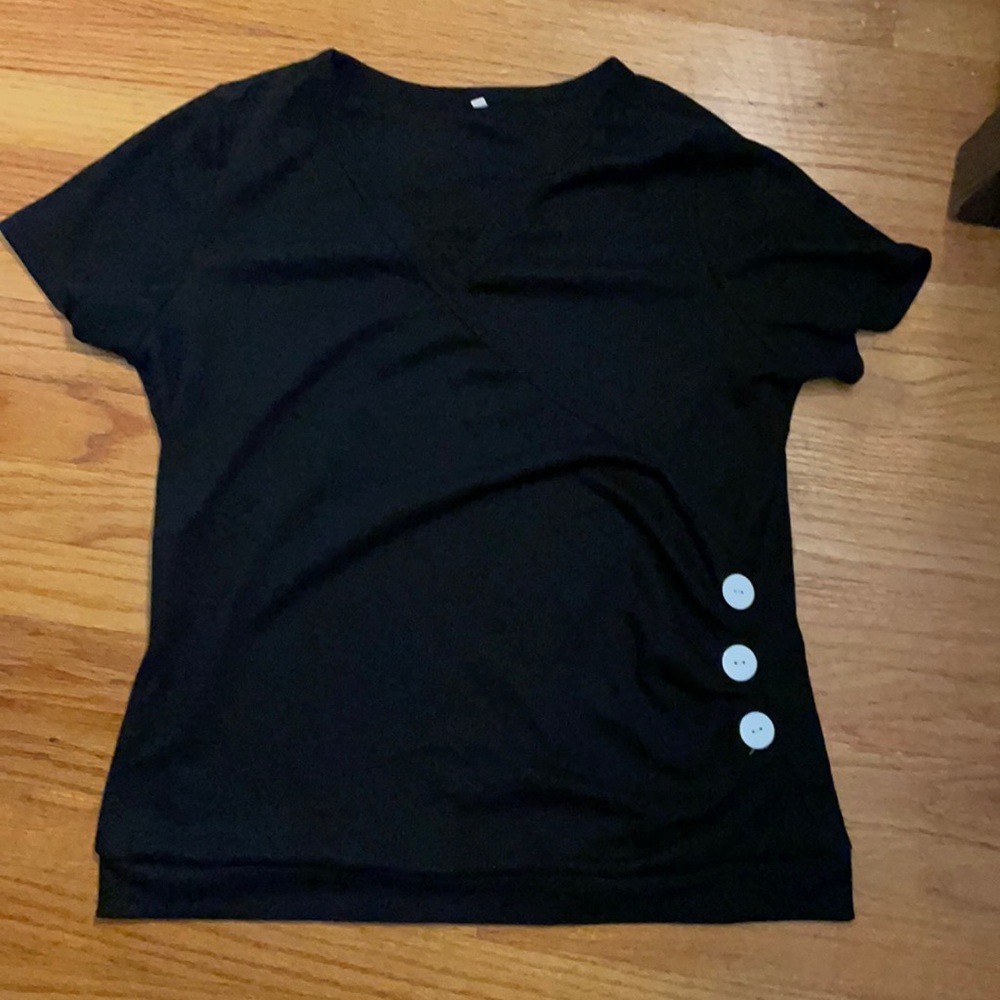 Black Cross Wrap shirt